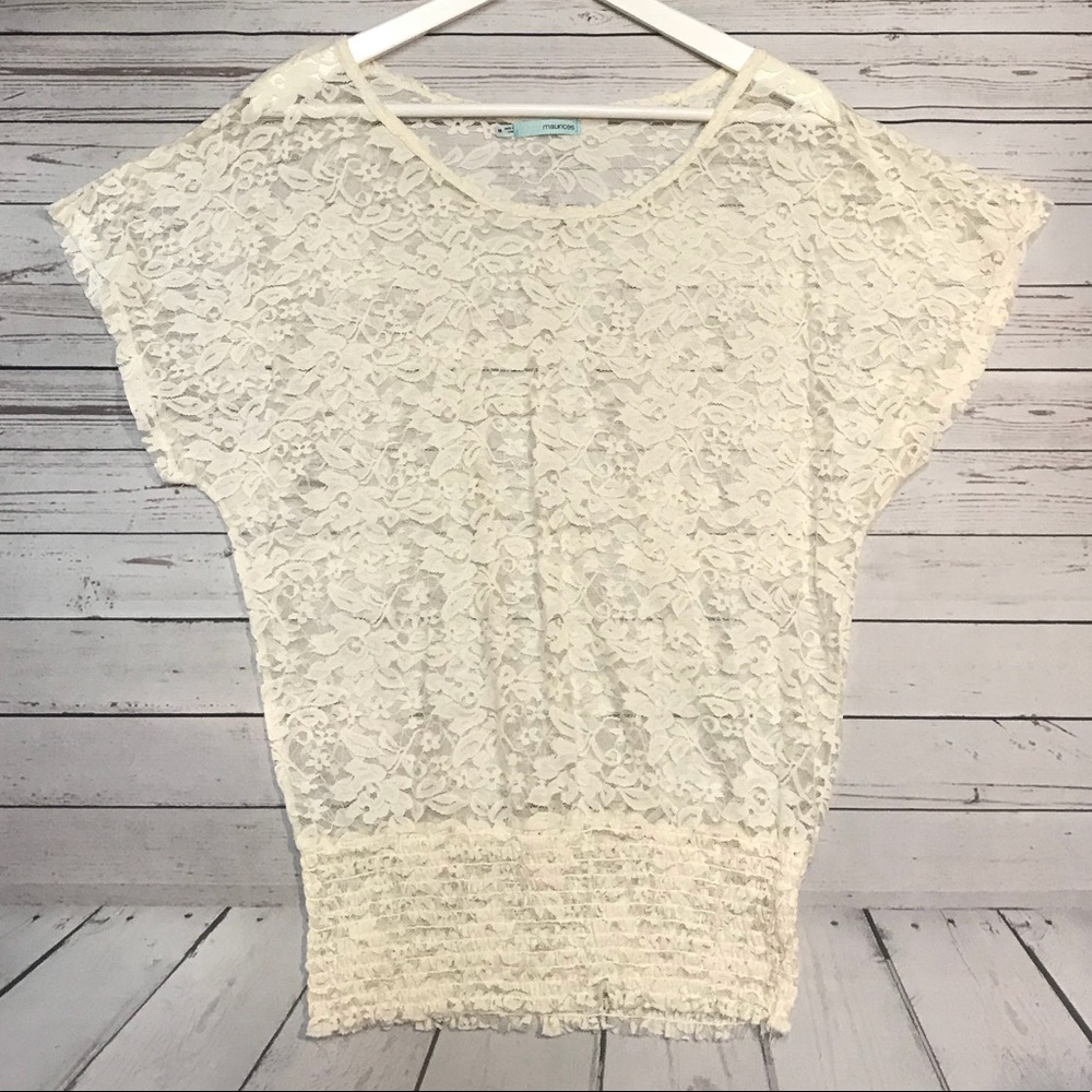 Cream Lace Blouse